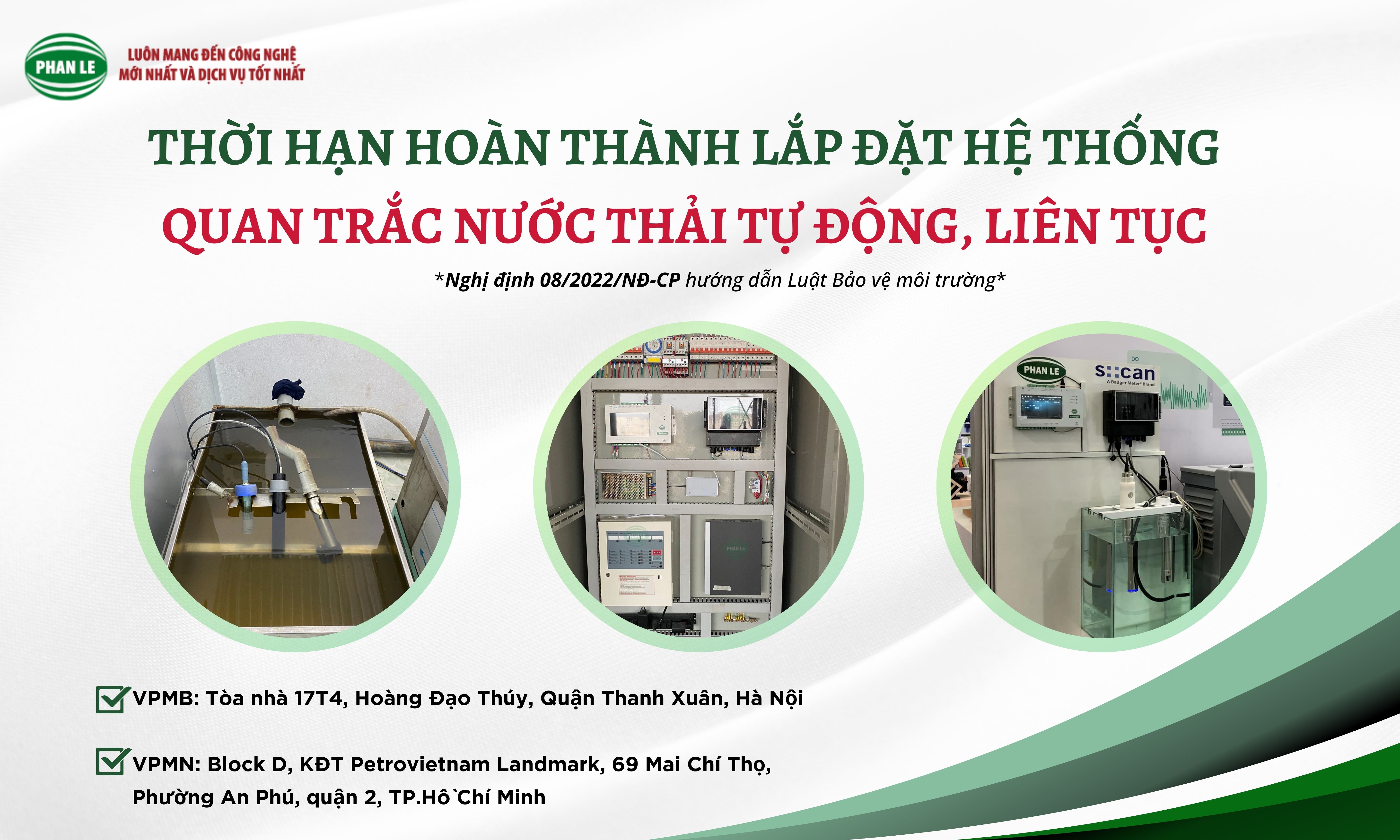 Nghị định 08/2022/NĐ-CP -THỜI HẠN HOÀN THÀNH LẮP ĐẶT HỆ THỐNG QUAN TRẮC NƯỚC THẢI TỰ ĐỘNG, LIÊN TỤC